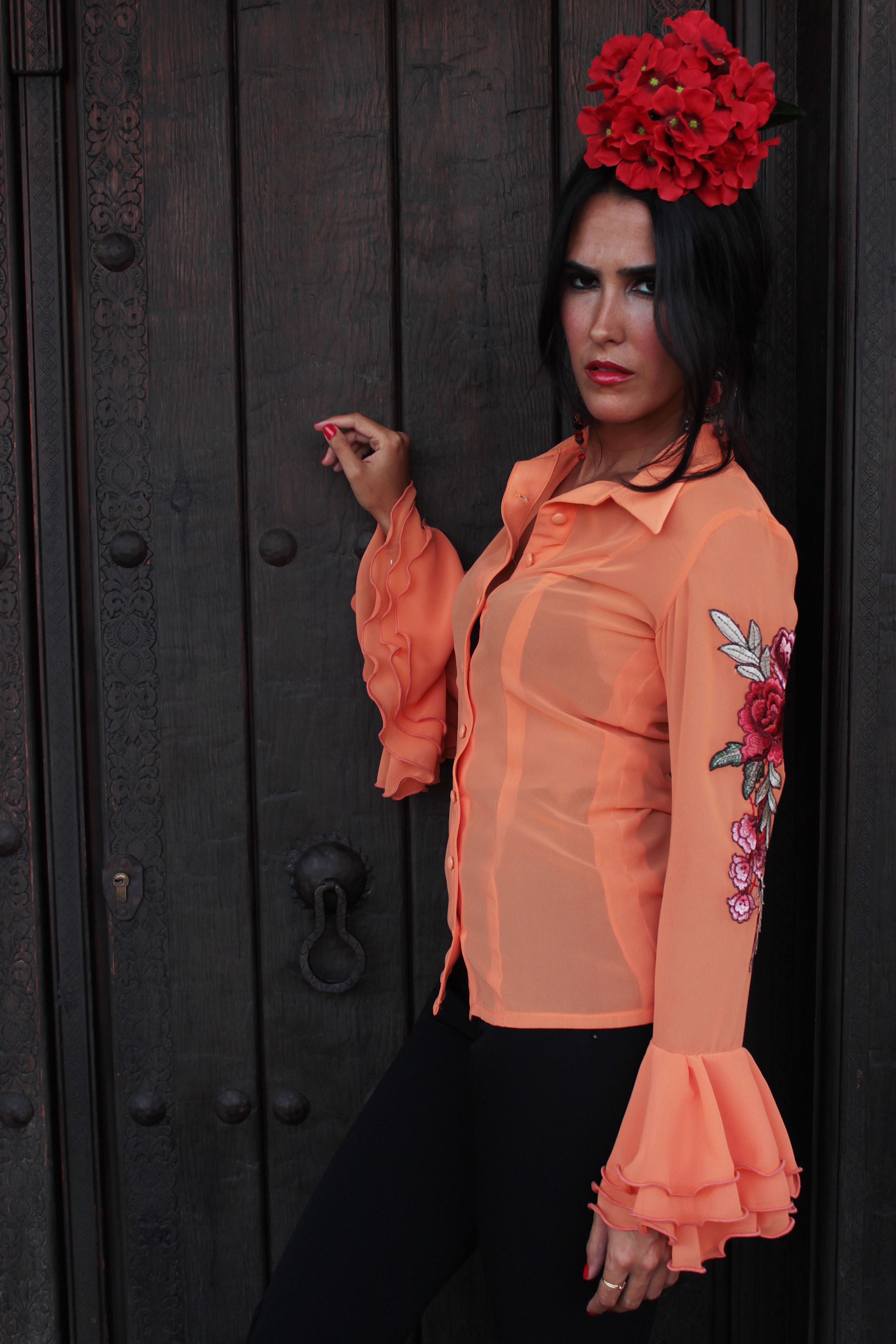 camisa flamenca naranja